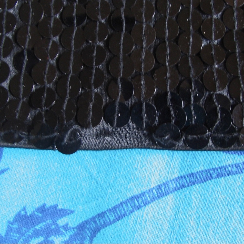 Vintage Black Sequined Cocktail Dress - Picture 7 of 8